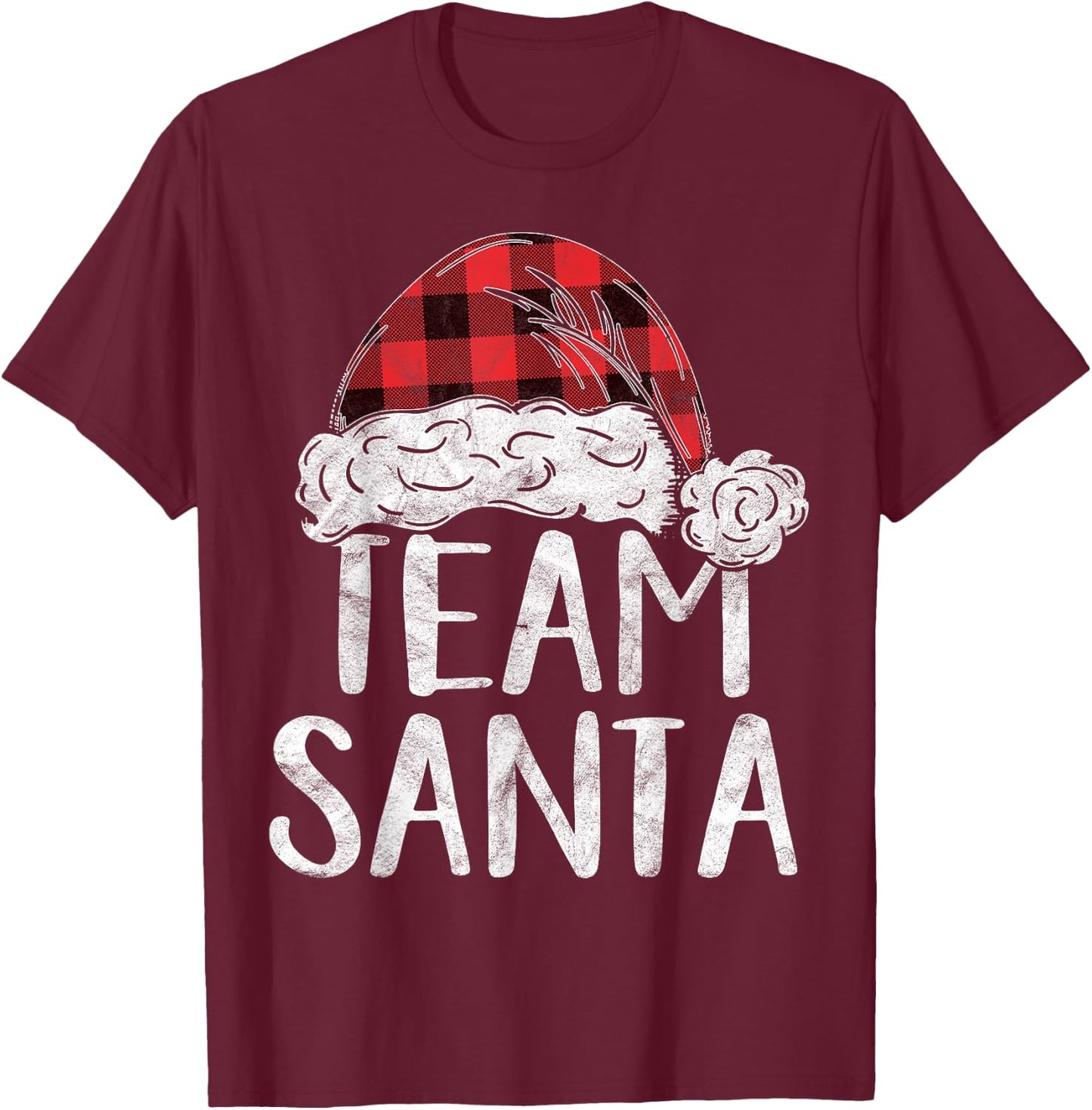 Team Santa Christmas Costume Gift Matching Family Claus Xmas T-Shirt - T-Shirt | Maroon