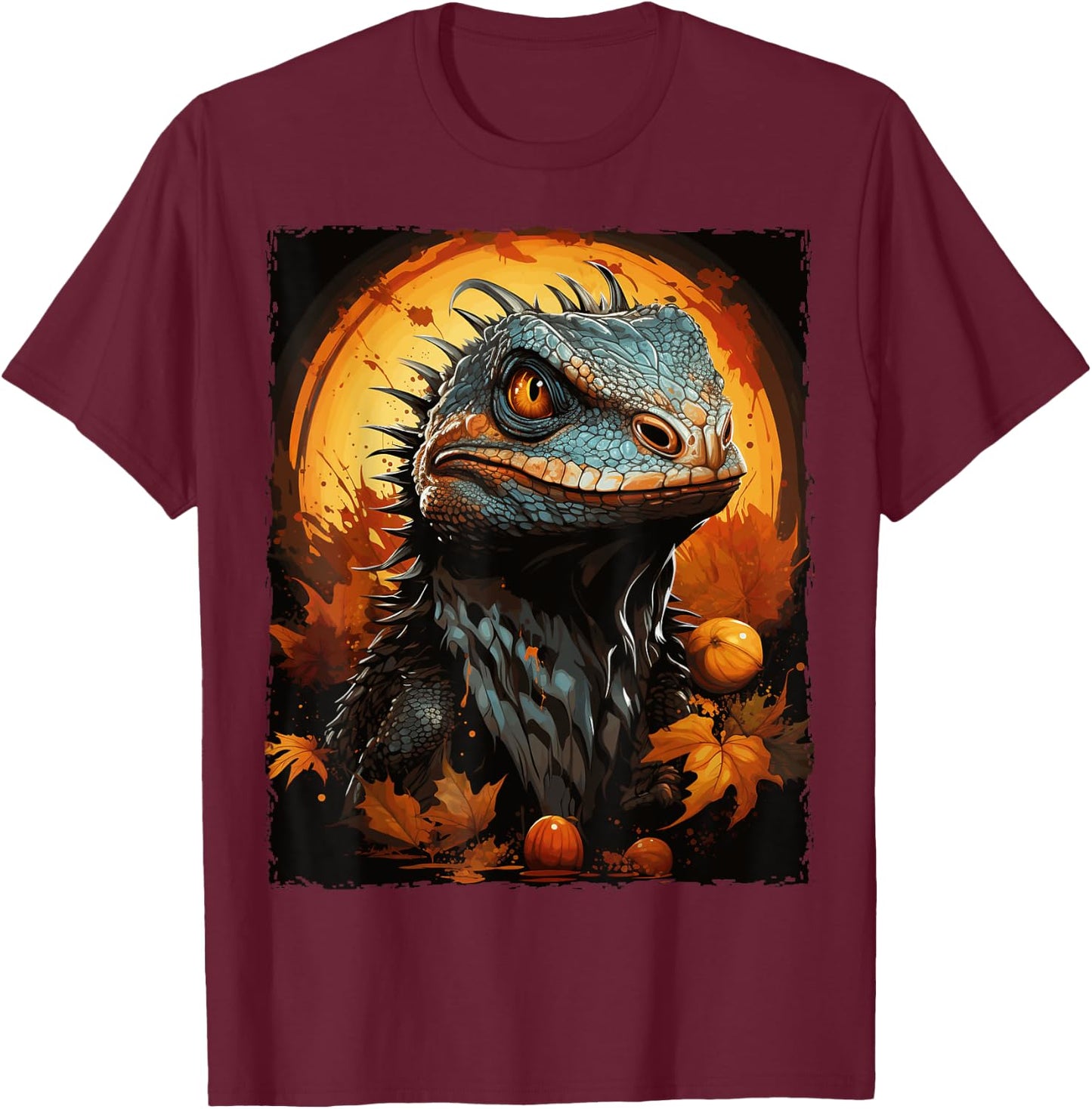 Bearded Dragon Halloween T-Shirt - T-Shirt | Maroon