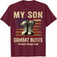 My Son Wears Combat Boots Proud Army Dad Veteran Son T-Shirt - T-Shirt | Maroon