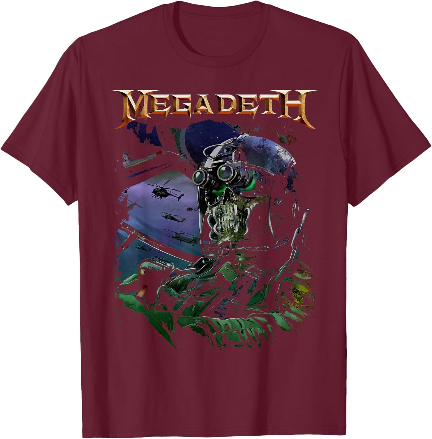 Megadeth - Helicopter Vic T-Shirt - T-Shirt | Maroon