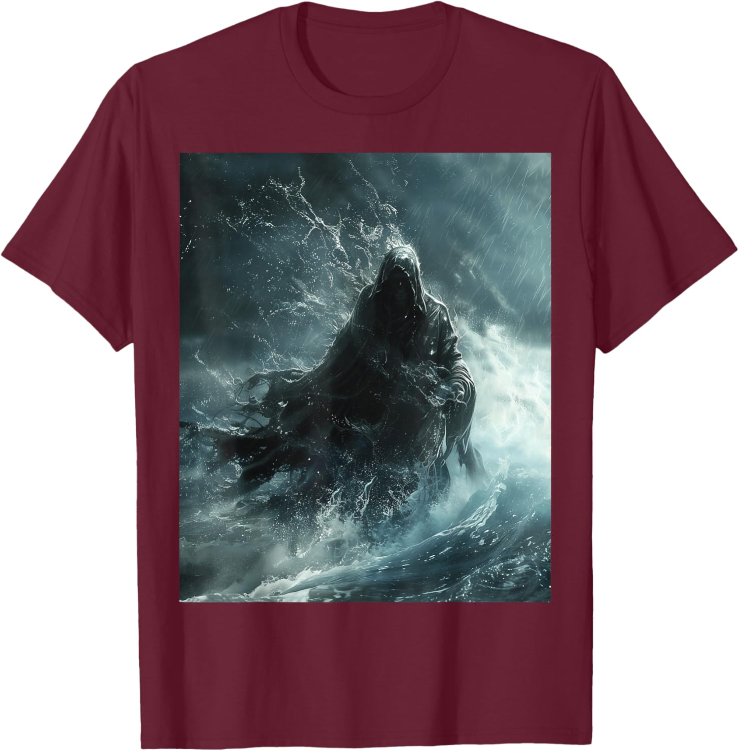 Mythical Grim Reaper by Storm T-Shirt - T-Shirt | Maroon
