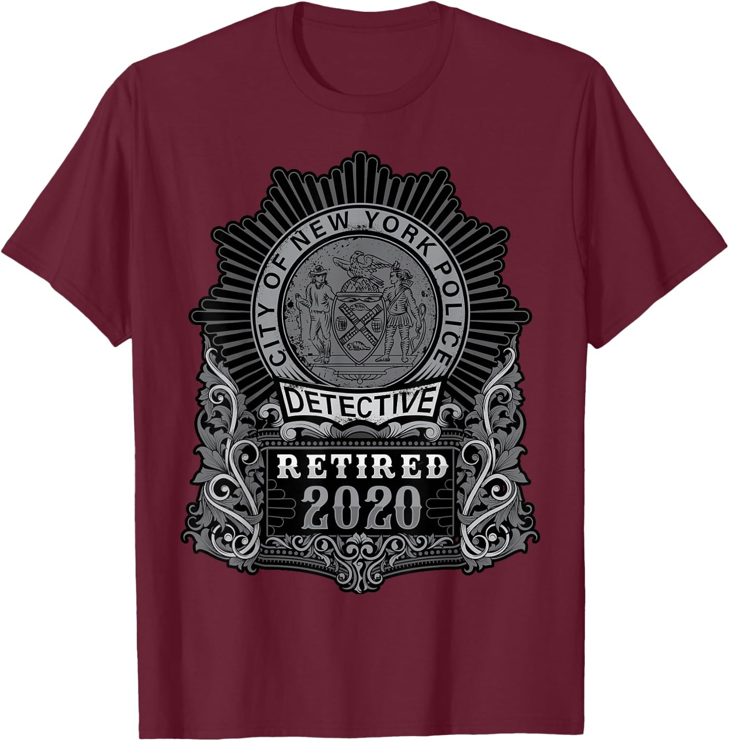 Retired NYPD Detective in 2020 T-Shirt - T-Shirt | Maroon