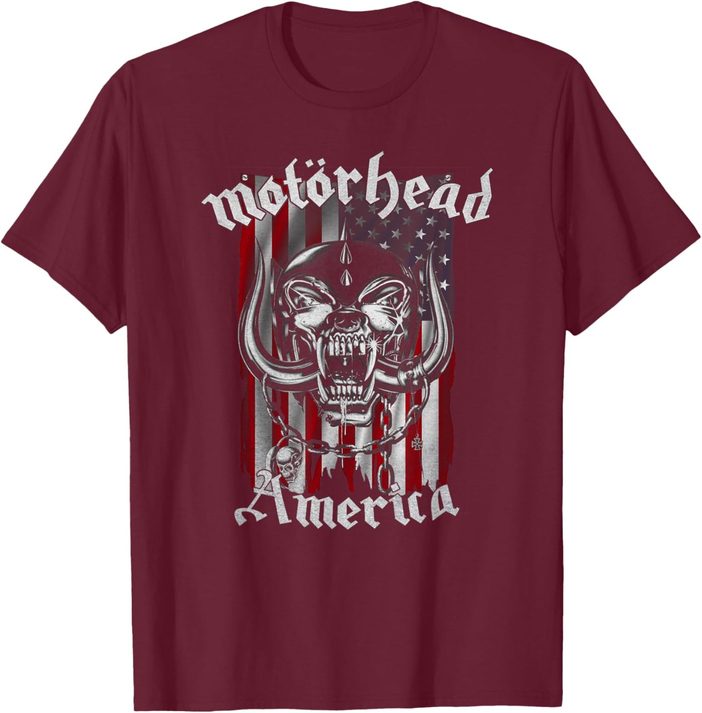 Motörhead – America Warpig T-Shirt - T-Shirt | Maroon