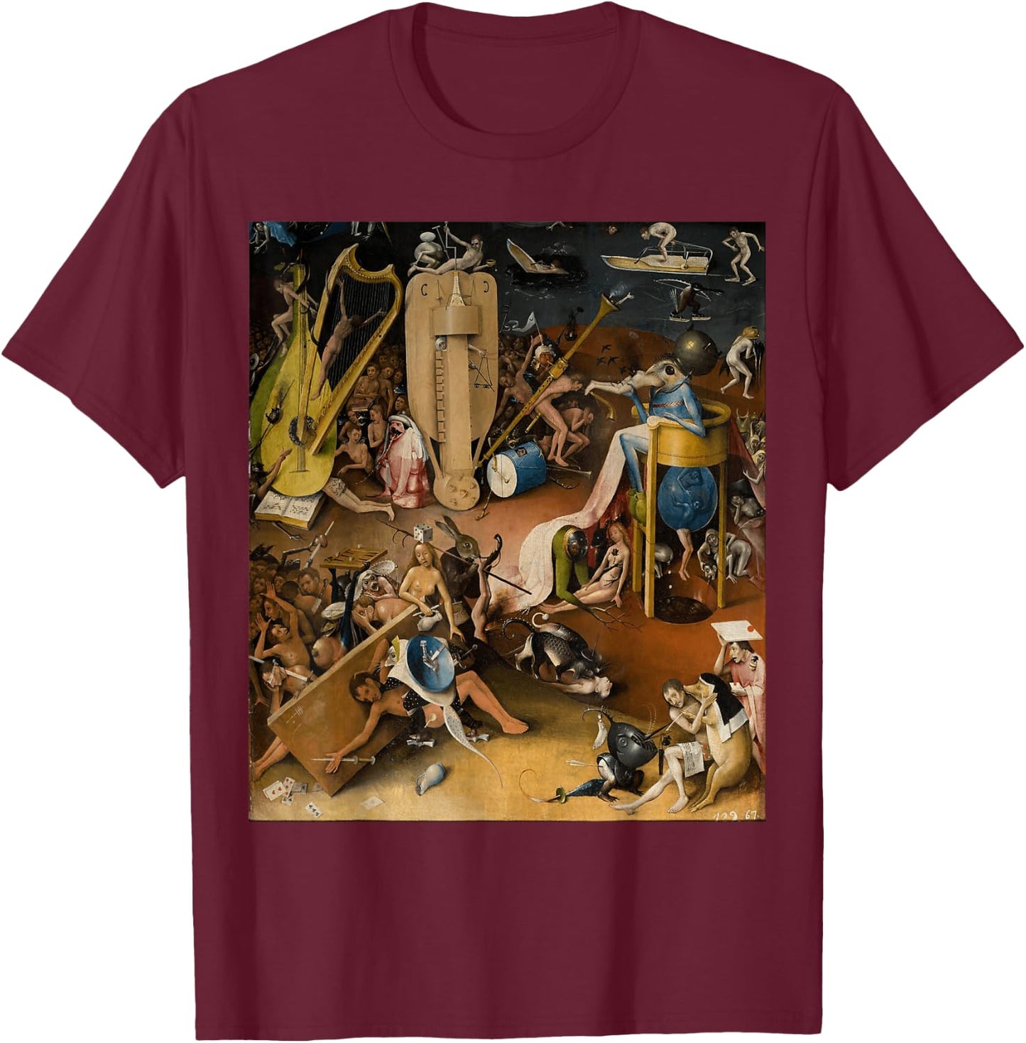 Beautiful famous surrealistic painting T-Shirt - T-Shirt | Maroon
