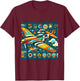 P51 Mustang WW2 Warplane Airplane Infographics T-Shirt - T-Shirt | Maroon