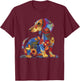 Dachshund Mom Flower Patterns Vintage Cute Wiener Dog Lover T-Shirt - T-Shirt | Maroon