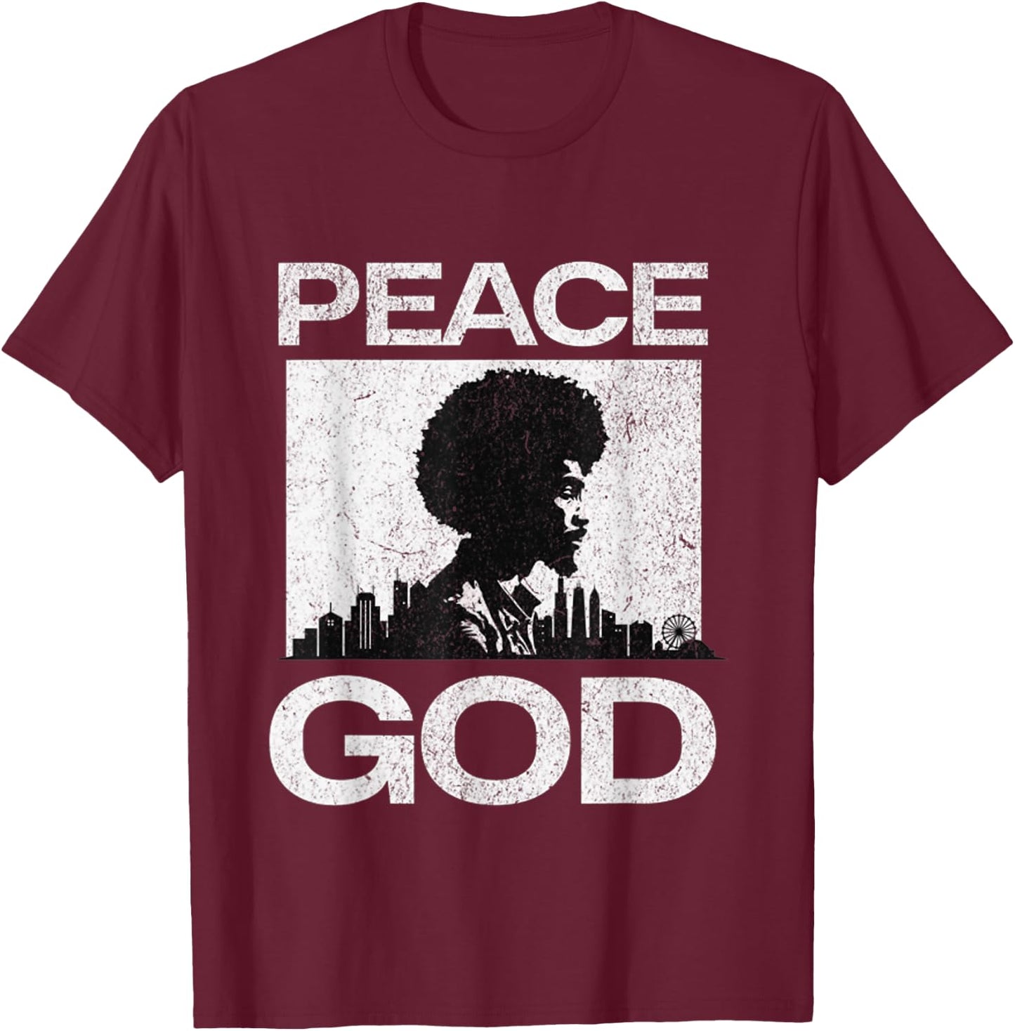 Peace God - 5 Percent Allah 7 Gods Earths Moorish T-Shirt - T-Shirt | Maroon