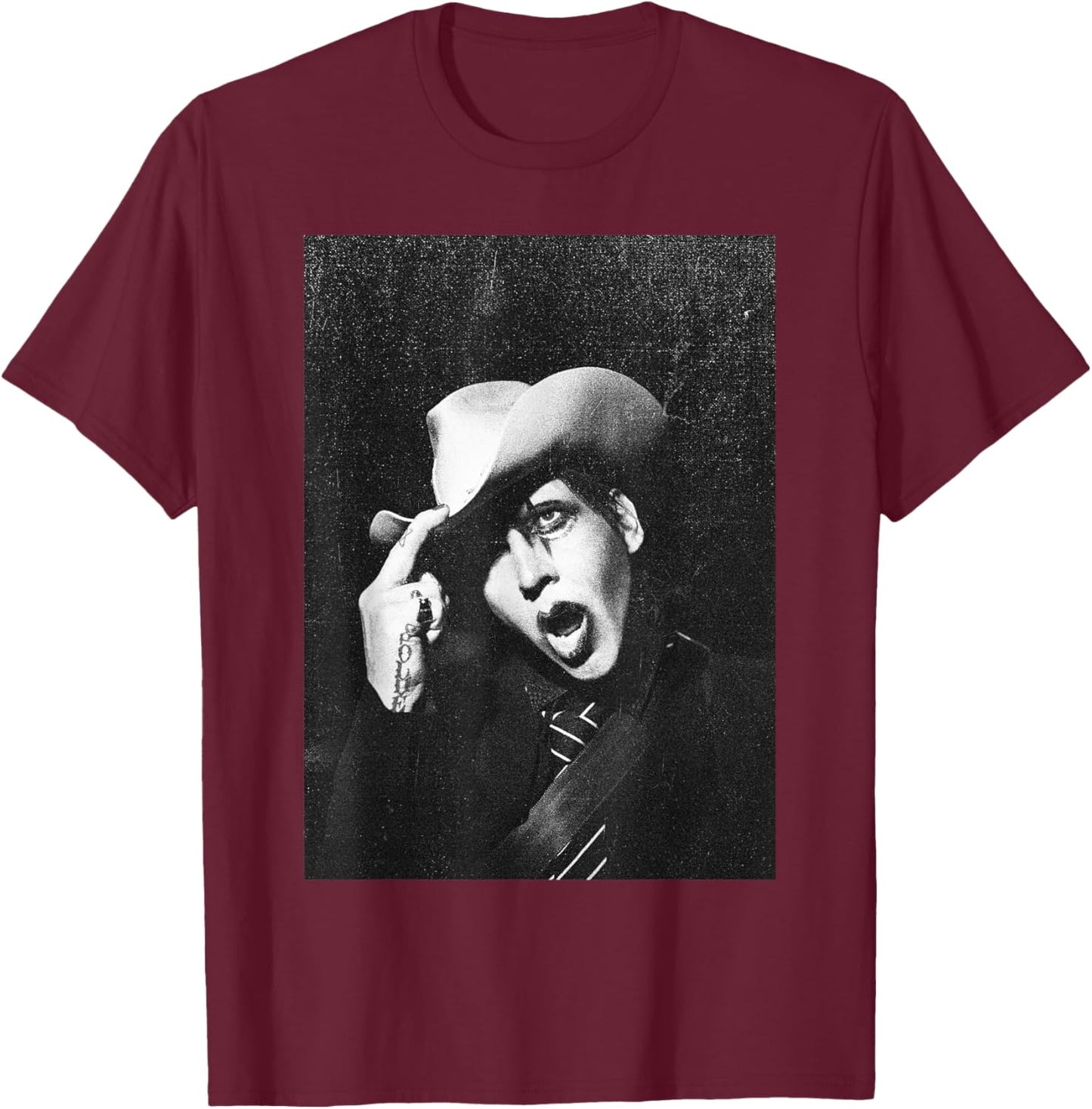 Marilyn Manson – Cowboy T-Shirt - T-Shirt | Maroon
