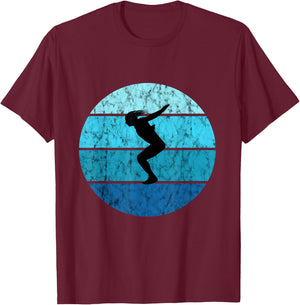 Retro Vintage Ocean Tower Jumping Board T-Shirt - T-Shirt | Maroon