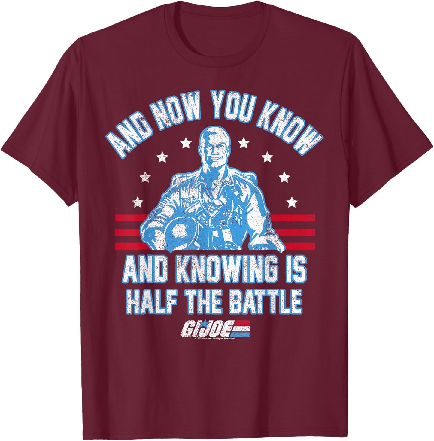 G.I. Joe Knowing Is Half The Battle Team Leader Collegiate T-Shirt - T-Shirt | Maroon