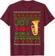 Joy Tuba World Music Lover Xmas Gift Ugly Tuba Christmas T-Shirt - T-Shirt | Maroon