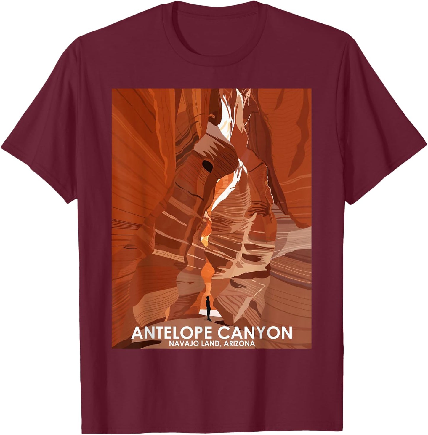 Antelope Canyon Arizona T-Shirt - T-Shirt | Maroon
