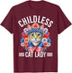 Childless Cat Lady Feminist Voting American Flag T-Shirt - T-Shirt | Maroon