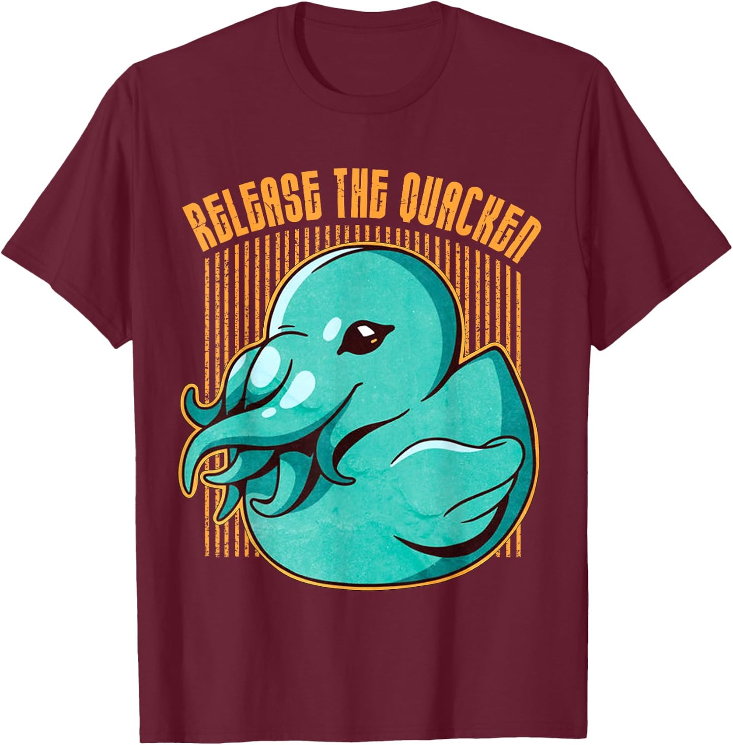 Release The Quacken Cute Octopus Duck Kraken T-Shirt - T-Shirt | Maroon