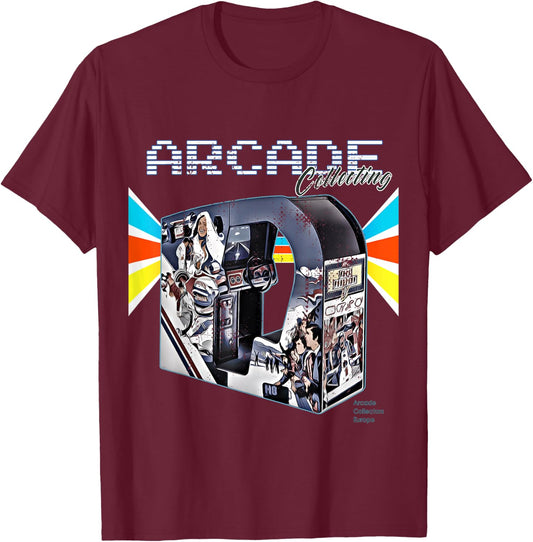 Arcade cabinet machine 1970 1980 1990 Video Game Collection T-Shirt - T-Shirt | Maroon