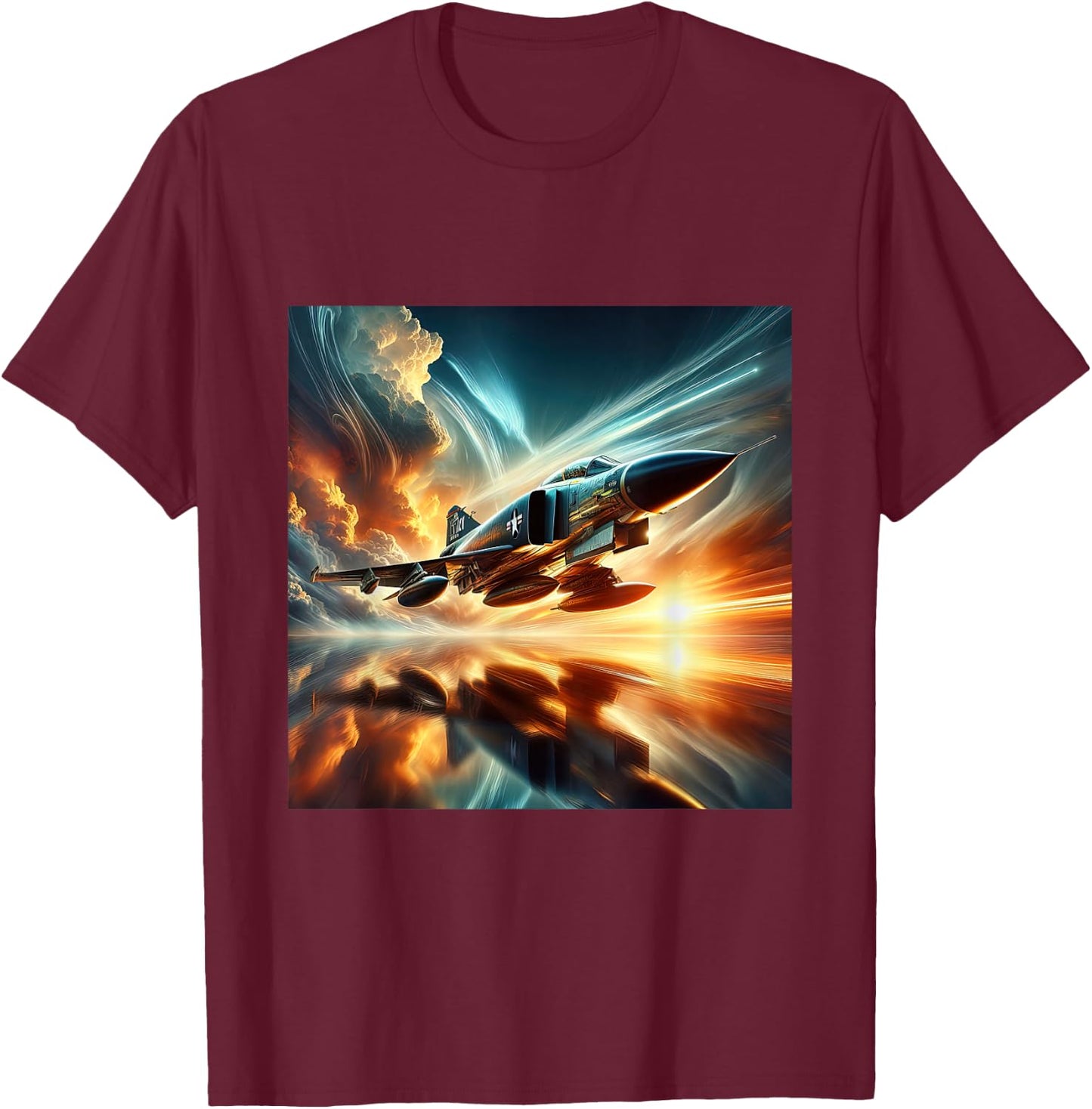 F-4 Phantom II McDonnell Douglas Aircraft Aviation Pilot T-Shirt - T-Shirt | Maroon