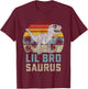 Lilbrosaurus T Rex Dinosaur Lil Bro Saurus Brother Family T-Shirt - T-Shirt | Maroon
