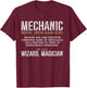 Mechanic Definition Funny Noun Meaning Vintage Gifts Men T-Shirt - T-Shirt | Maroon