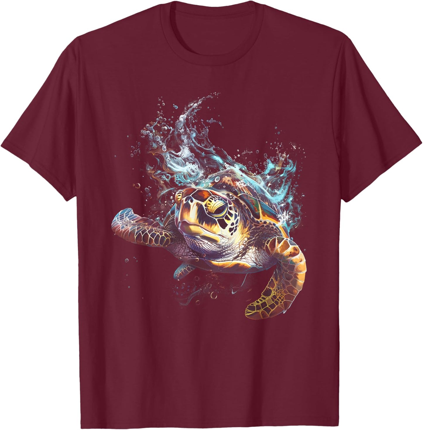 Sea Turtle Beach Lover Ocean Animal Graphic Novelty T-Shirt - T-Shirt | Maroon