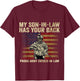 My Son-in-law Has Your Back Proud Army Father-in-law Veteran T-Shirt - T-Shirt | Maroon