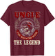 Uncle The Man The Myth Happy Fathers Day Skull Biker Lover T-Shirt - T-Shirt | Maroon