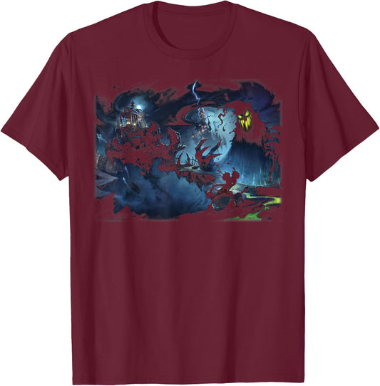 Disney Epic Mickey Game Scene Poster T-Shirt - T-Shirt | Maroon