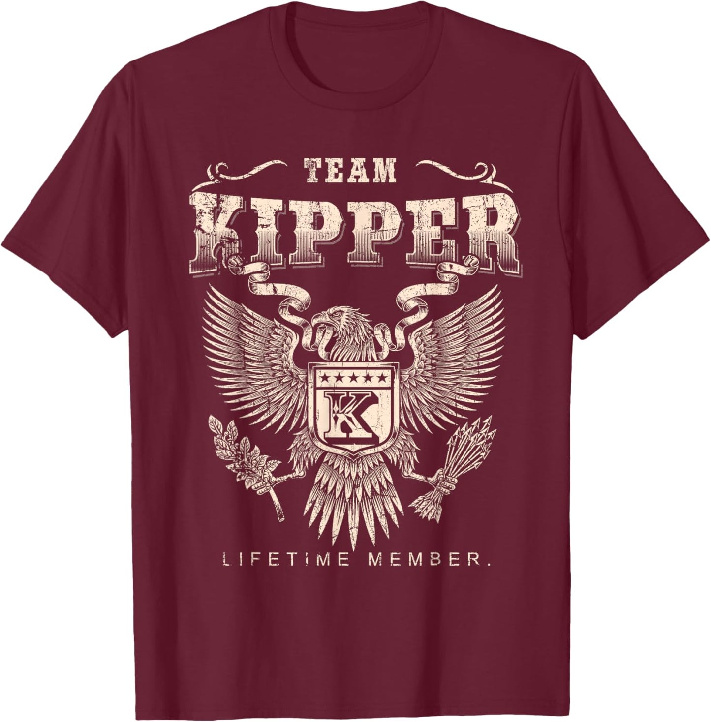 Team Kipper Lifetime Member - Kipper Name T-Shirt - T-Shirt | Maroon