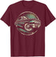 Intricate Vintage Car Art T-Shirt - T-Shirt | Maroon