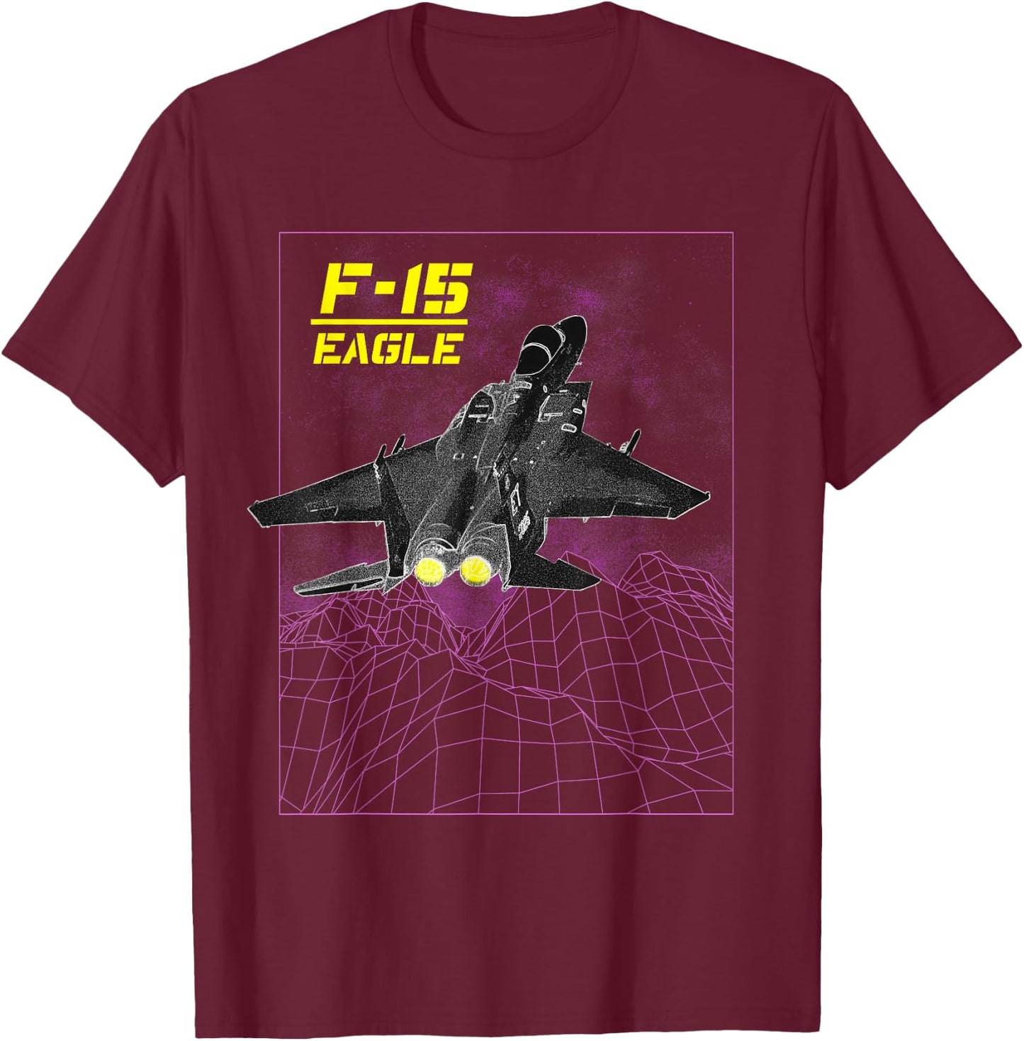 F-15 Eagle Fighter Jet T-Shirt - T-Shirt | Maroon
