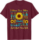 I Have Two Titles Mom And Grandma Sunflower Mothers Day T-Shirt - T-Shirt | Maroon