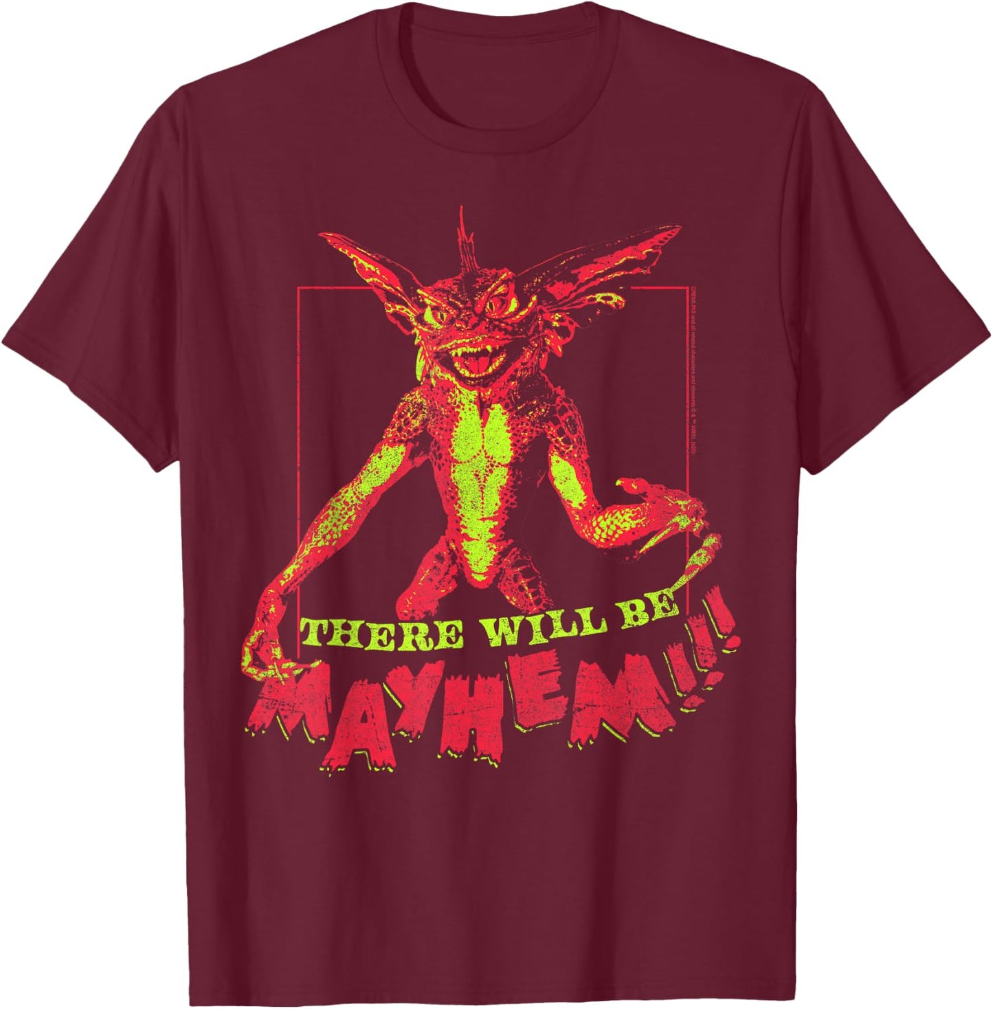 Gremlins There Will Be Mayhem T-Shirt - T-Shirt | Maroon