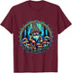 All Gnomes Need a Home Consortium Trippy Gnome Mushroom Farmer PLUR Rave EDM Festival Graphic , Small, Black T-Shirt - T-Shirt | Maroon