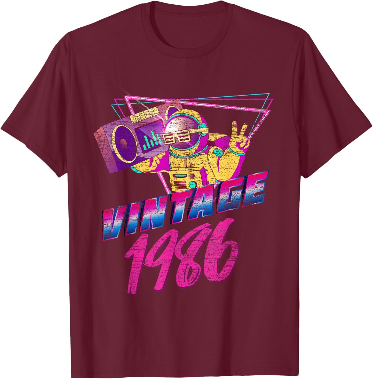 38th Birthday Gifts - Vintage 1986 T-Shirt - T-Shirt | Maroon