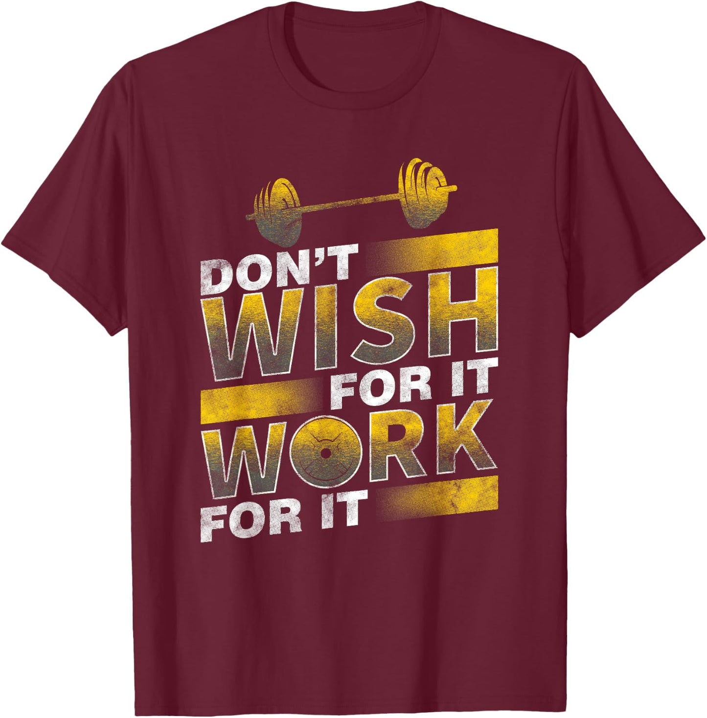 Gym Workout Fitness Art Weight Lifting Pumping Iron Gift T-Shirt - T-Shirt | Maroon