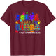 Color Outside The Lines Autism Awareness T-Shirt - T-Shirt | Maroon