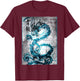 Vintage Dragon Japanese Graphical Art Retro tatoo artist T-Shirt - T-Shirt | Maroon