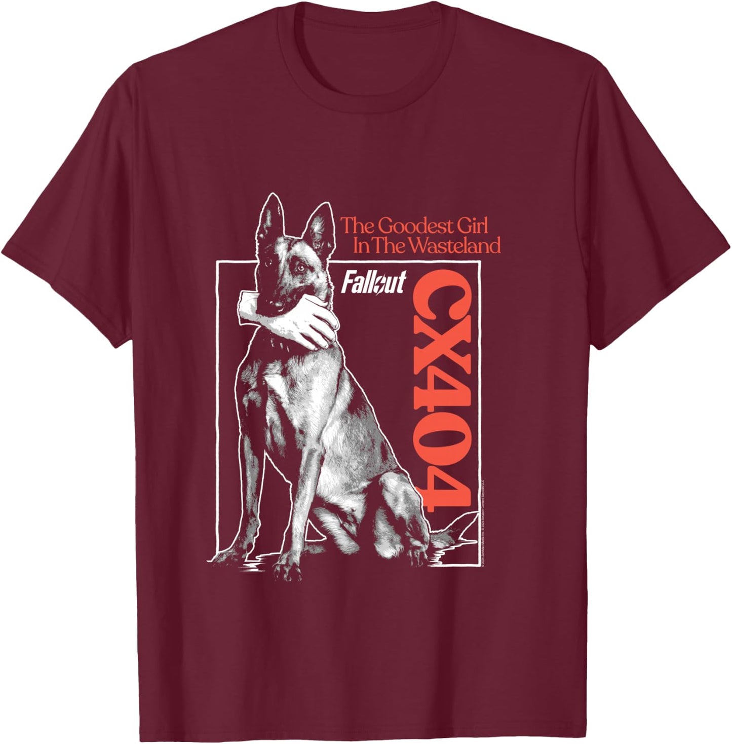 Fallout TV Series CX404 The Goodest Girl Puppy Dog Character T-Shirt - T-Shirt | Maroon