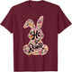 He Is Risen Happy Easter Day Bunny Flower Christian Jesus T-Shirt - T-Shirt | Maroon