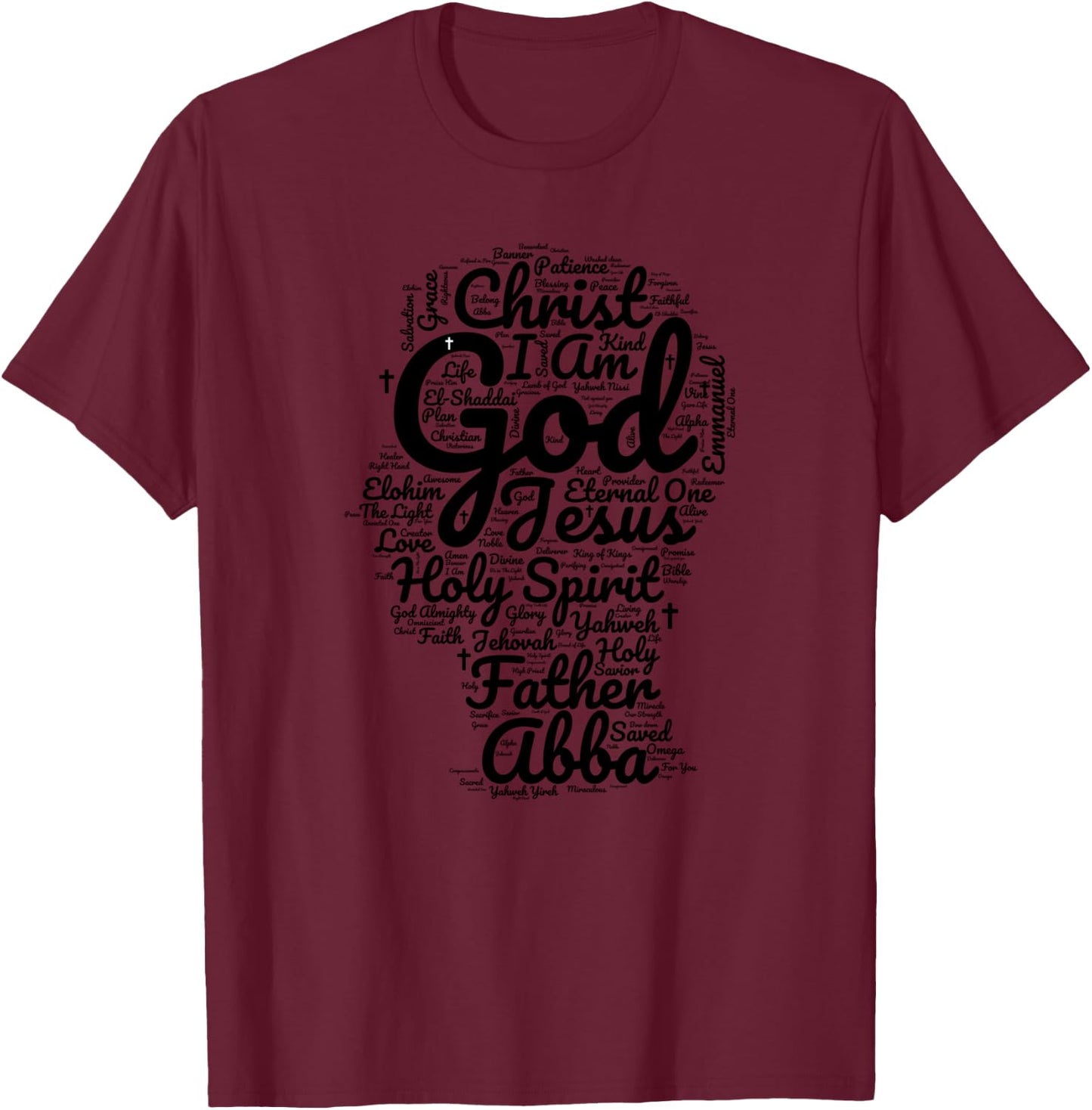 Names of God T-Shirt - T-Shirt | Maroon