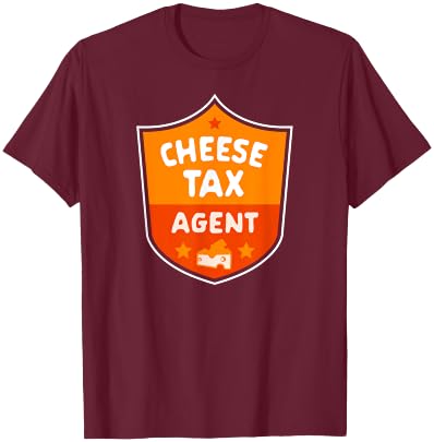 Cheese Tax Agent Funny Cheese Lover Snack Food Foodie Gift T-Shirt - T-Shirt | Maroon