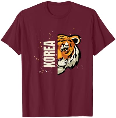 KOREA Siberian Tiger T-Shirt - T-Shirt | Maroon