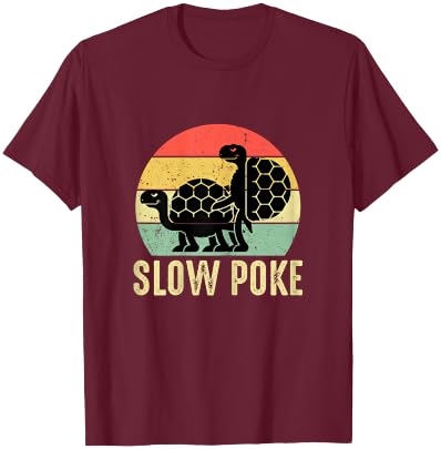 Vintage Slow Poke Turtle Lovers T-Shirt - T-Shirt | Maroon