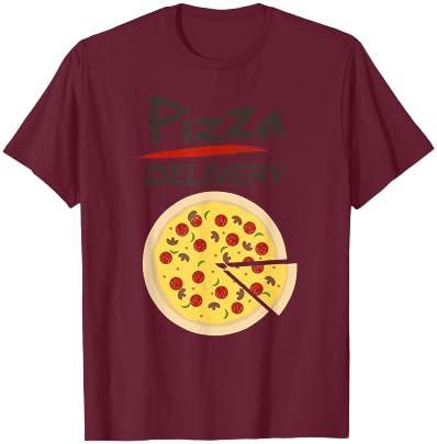 Pizza Delivery Costume Funny Fancy Dress Costumes T-Shirt - T-Shirt | Maroon