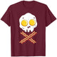 Fried Egg with Bacon - Skull Bone - Food T-Shirt - T-Shirt | Maroon