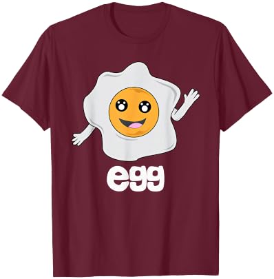Funny Bacon And EGG Duo Valentines Halloween Easy Costume T-Shirt - T-Shirt | Maroon