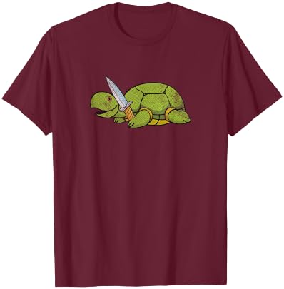 Murder Turtle Knife Design T-Shirt - T-Shirt | Maroon
