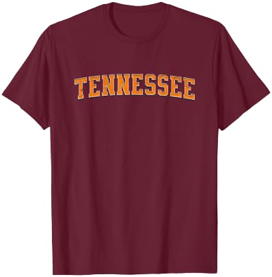 Original Vintage Tennessee Distressed Collegiate Design Text - -Adults, Kids - Black - Short Sleeve - Small - - Regular Fit - Retro - Distressed Design, Retro Style T-Shirt - T-Shirt | Maroon