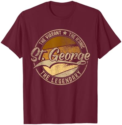 St. George UT | Utah | Vintage Distressed T-Shirt - T-Shirt | Maroon