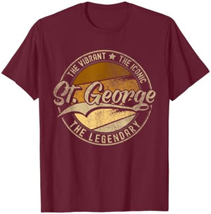 St. George UT | Utah | Vintage Distressed T-Shirt - T-Shirt | Maroon