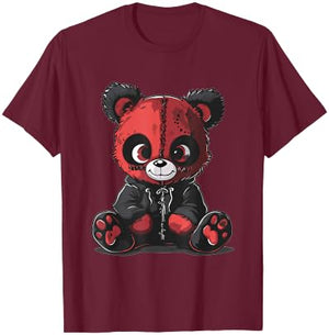 Goth Pastel Cute Scary Kawaii Red Panda Voodoo Doll T-Shirt - T-Shirt | Maroon
